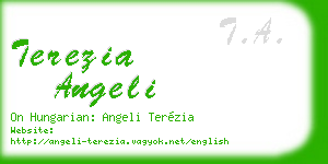 terezia angeli business card